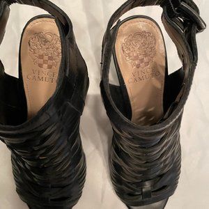 Black Vince Camuto Gladiator sandals with heel